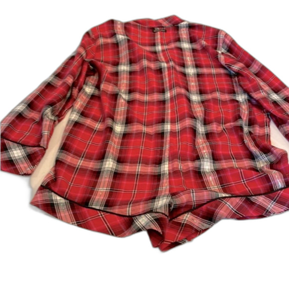 Victoria's Secret Red Plaid Long Sleeve Sleep
Romper with Gold Stitching Med - Picture 3 of 7